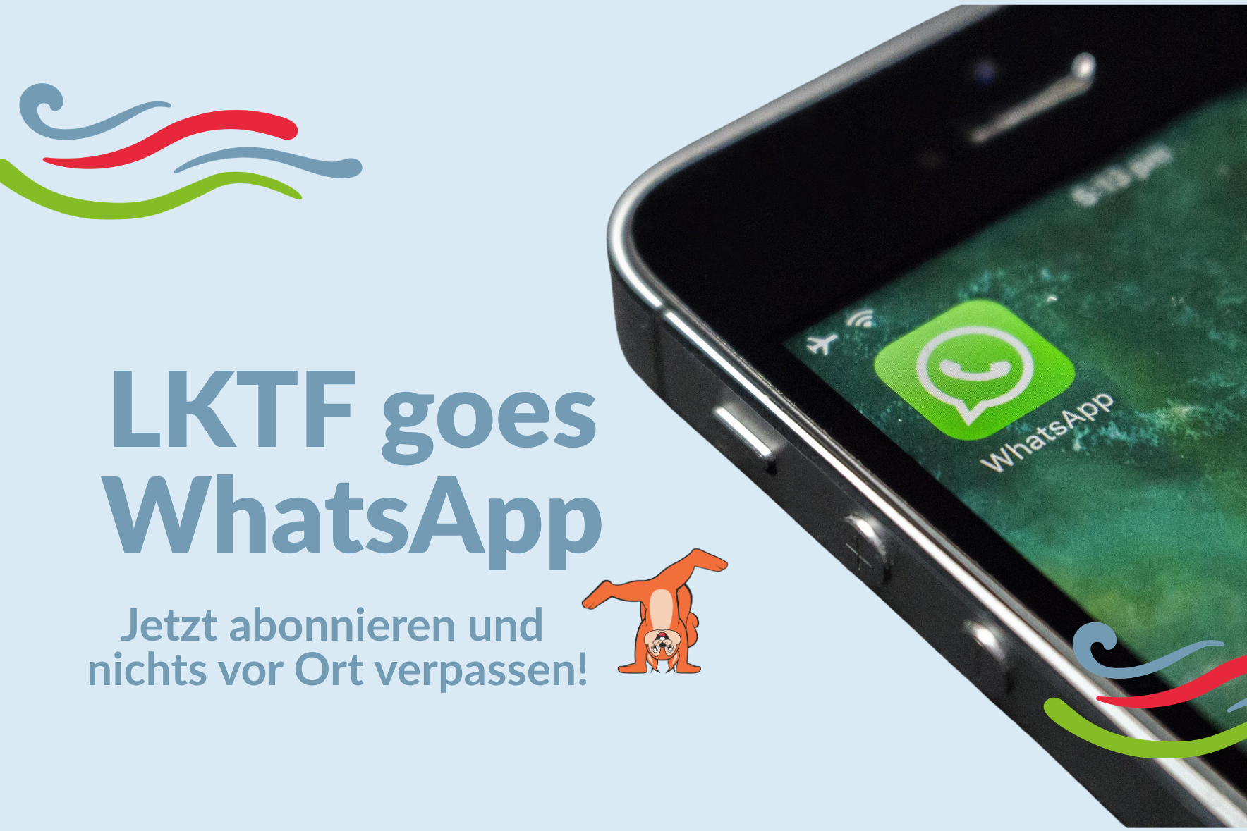 Grafik mit Aufschrift und Bild von einem Handy.