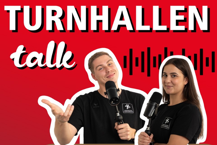 Logo des Podcast Turnhallen Talk des Hessischen Turnverbands