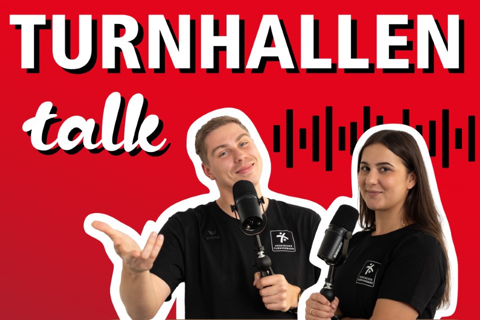 Logo des Podcast Turnhallen Talk des Hessischen Turnverbands
