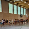 Aufreihung der hessischen Gymnastinnen.