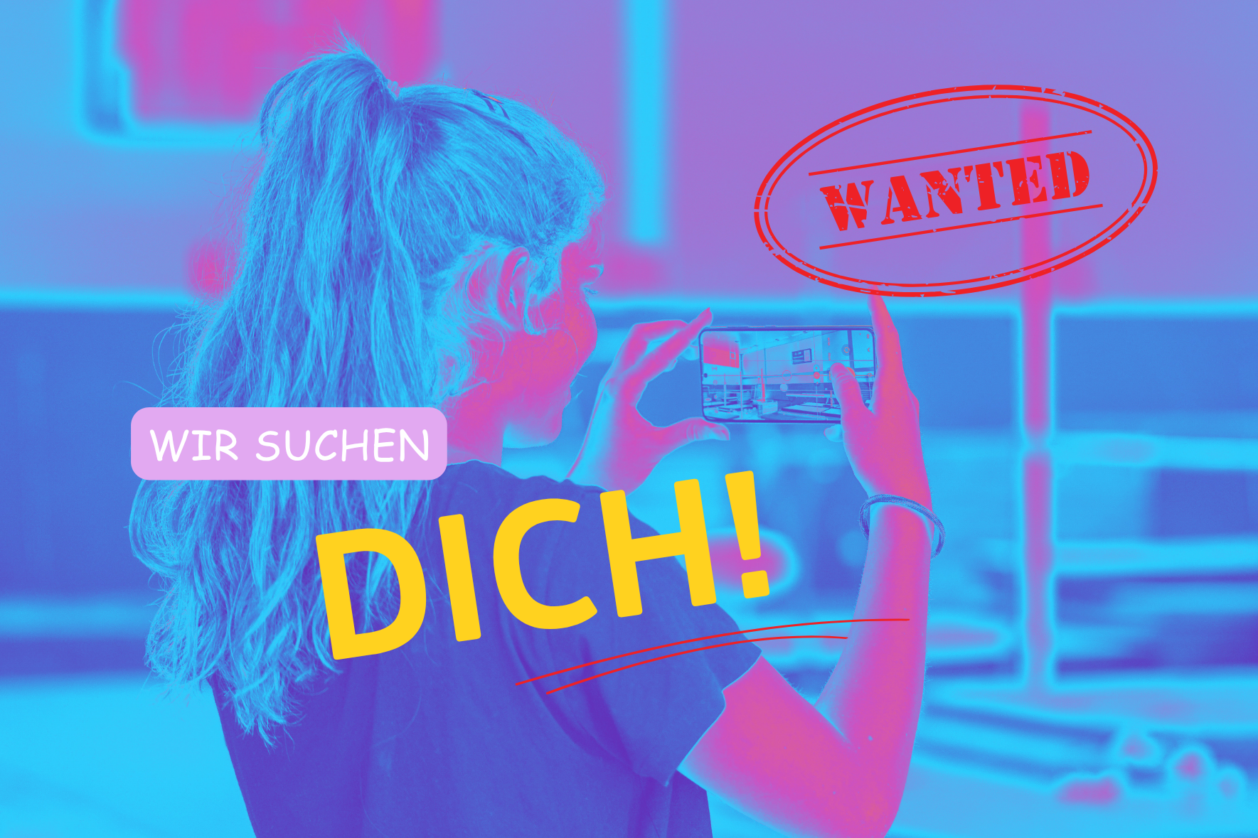 Eine schlecht gestaltete Grafik mit Foto und Aufschrift.