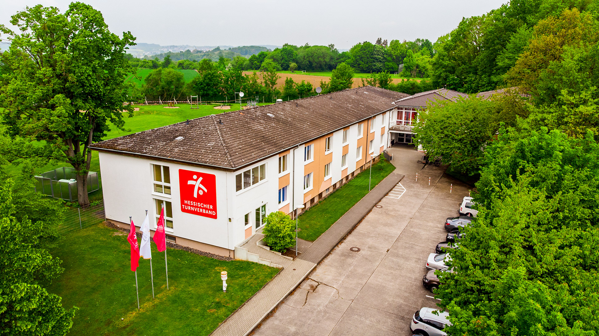 Turnzentrum Alsfeld von oben.